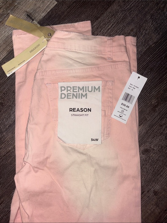 Reason Other - Reason Straight Fit Men’s Jeans in Faded Pink